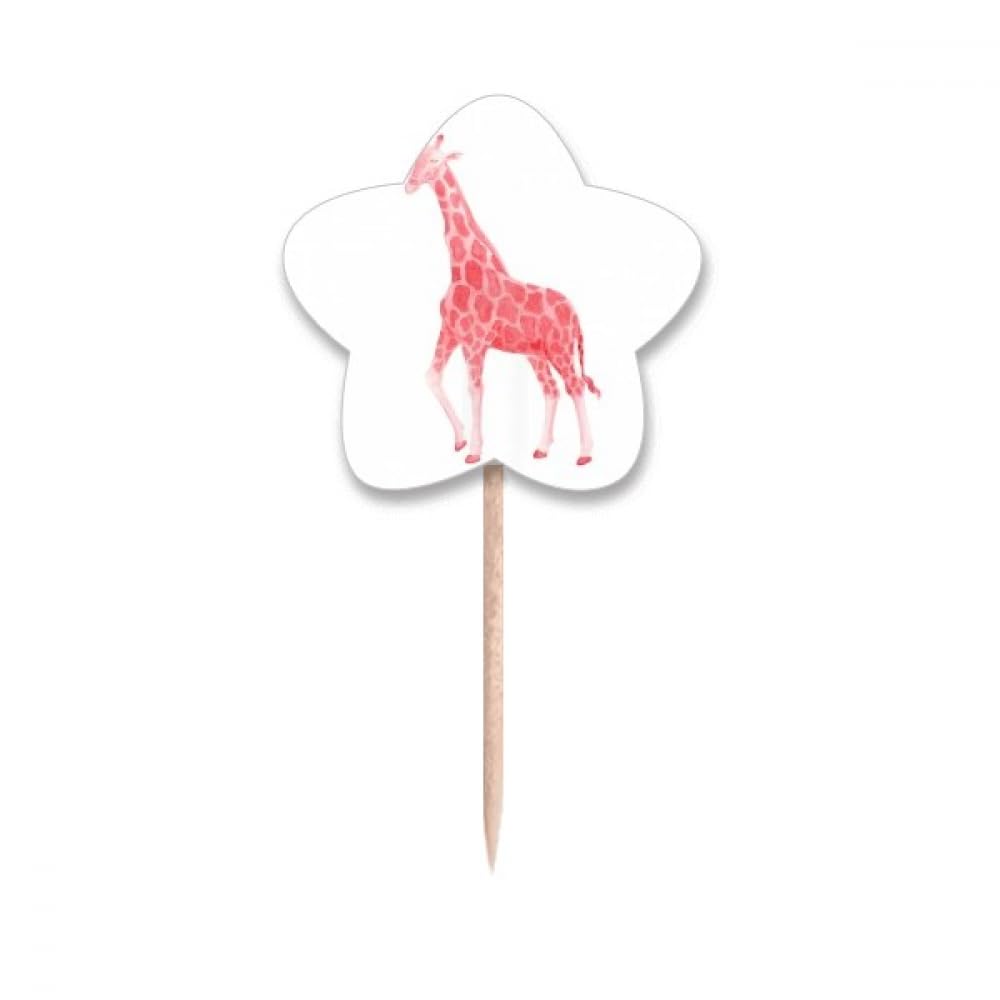 Cure-dents girafe rouge pour identifier les cupcakes sans gâcher la déco