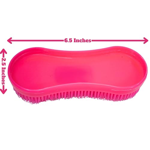 Intrepid International Magic Horse Brush, for Horse Grooming Kit w/Durable Plastic Bristles, Horse Brushes for Grooming, Dark Pink - Image 3