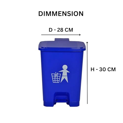 Image of Bio-Medical Waste Pedal Dustbin Set, 10 L, Blue, Yellow, Red (2, Red, Yellow)