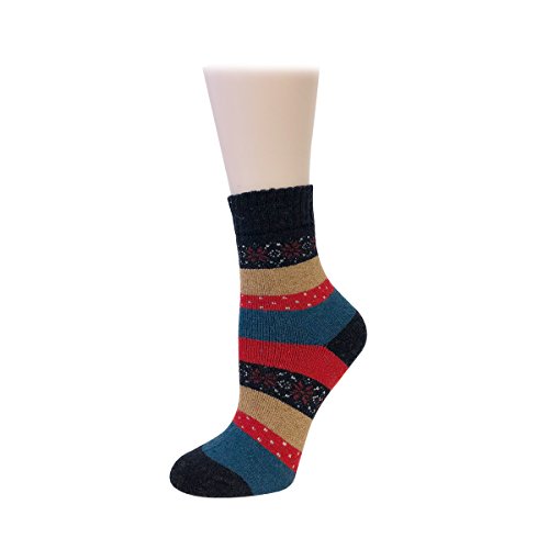Image of Bowbear Women's 5-Pair Vintage Pattern Wool Socks