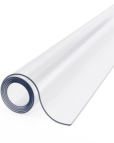 AirTech-UK PVC Table Protector Table Cover/Protector Transparent 2mm Strong Clear Plastic Table Cloth Cover Wipeable PVC Waterproof (60 x 120cm)