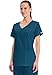 Cherokee Women's Workwear Scrubs Core Stretch V-Neck Top, Caribbean Blue, Medium
