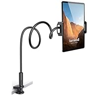 Lamicall Gooseneck Tablet Holder, Flexible Tablet Stand - 36\" Lazy Arm 360 Adjustable Holder Clamp Bracket Bed for 2024 iPad Pro 9.7, 10.5, 11, iPad Air mini 2 3 4 5 6, Switch, 4.7-11\" Devices -Black