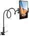 Lamicall Gooseneck Tablet Holder, Flexible Tablet Stand - 36" Lazy Arm 360 Adjustable Holder Clamp Bracket Bed for 2024 iPad Pro 9.7, 10.5, 11, iPad Air mini 2 3 4 5 6, Switch, 4.7-11" Devices -Black