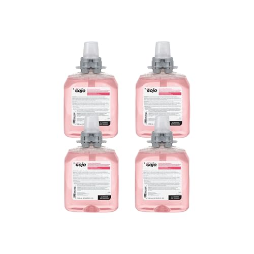 gojo fmx-12 luxury foam handwash cranberry scent ecologo certified 1250 ml foam soap refill for gojo fmx-12 push-style dispenser pack of 4  5161-04