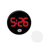 ekurfos Car Digital Dashboard Clock, High Definition LED Luminous Clock with Touch Display, Alloy Mini Decorative Watch, Self-Adhesive Interior Watch for Car & Home & Office (Red)