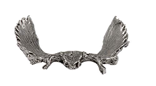 Moose Antler Pin, Shed, Pewter, M018, 2 Inches, Handmade in the USA, Realistic, Hunting, Metal, Hat Pin, Lapel, Brooch, Gift, Over 3100 Wildlife Designs