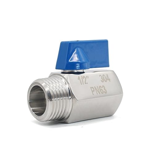 Válvula de bola NPT macho de un cuarto de pulgada con adaptador de torre para manguera 3