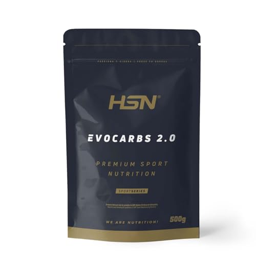 HSN Carbohidratos Evocarbs 2.0 | Limón 500g = 13 Tomas por Envase | Bebida Isotónica en Polvo con Sales Minerales (Electrolitos) | No-GMO, Vegano, Sin Gluten