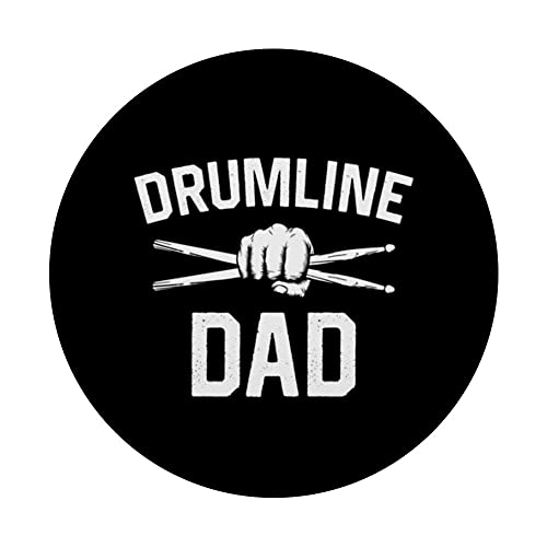 Marching band Dad Fathers Day Drum Corps Drumline Dad PopSockets Swappable PopGrip, Black - Image 3