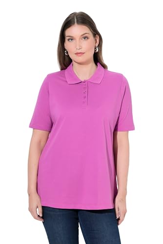 Ulla Popken Polo, Tapeta de Botones más Larga, Cuello de Polo, Medias Mangas azafrán Morado 62+ 846106811-62+