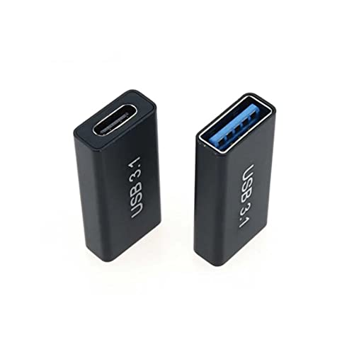 USB-C メス to USB-A メス 変換アダプタ USB 3.0メス to USB 3.1 CメスコネクタUSB C 中継アダプタ USBメスからUSB 3.1 C型メスアダプタ USB 3.0メスコネクタからTYPE-Cメスコネクタ 高速データ転送