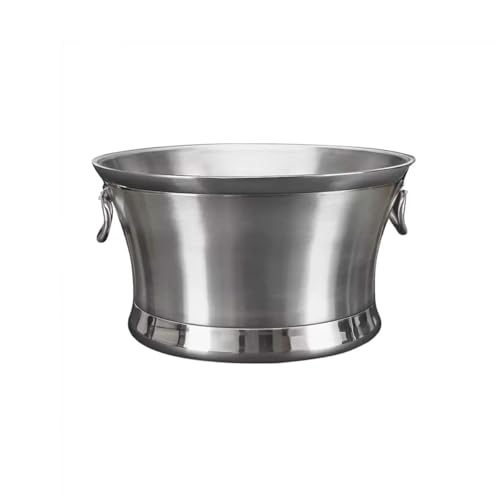 Cubo de Hielo Grande de Acero Inoxidable de Doble Capa, Cubo para champán, Cubo para Cerveza, Hotel, Gran Banquete, Vino Tinto, Cubo de Hielo para Vino, Cubos para Bebidas, Cubo para Bebidas