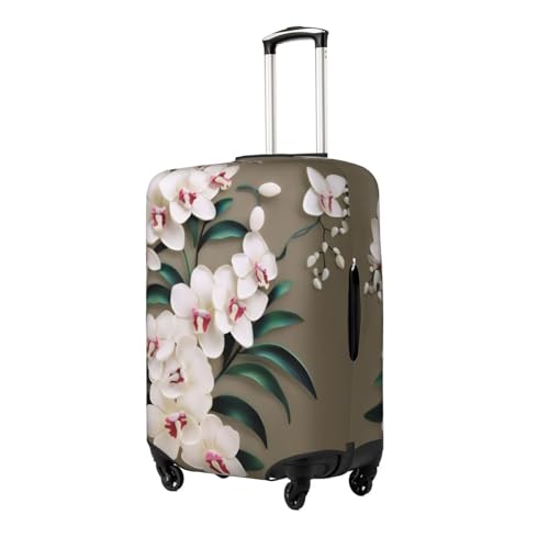 Bell Orchid Print Luggage Suitcase Covers Elastic Washable Luggage Protector Luggage Covers For Suitcase2