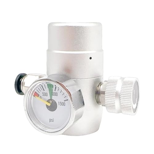 YCHUCH Adaptador regulador de presión de crema batida con línea de manguera de presión ajustable industrial con calibre de 1500 psi para hacer postres profesionales