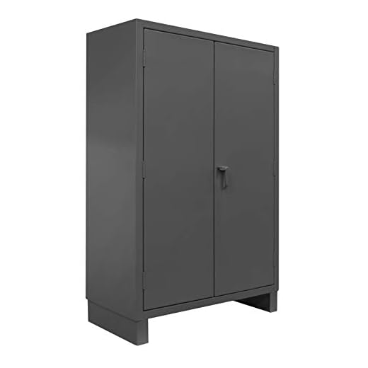 Durham Extra Heavy Duty Welded 12 Gauge Steel Lockable Storage Cabinet, HDC-244878-4S95, 1200 lbs Shelf Capacity, 24" Length x 48" Width x 78" Height, 4 Shelves