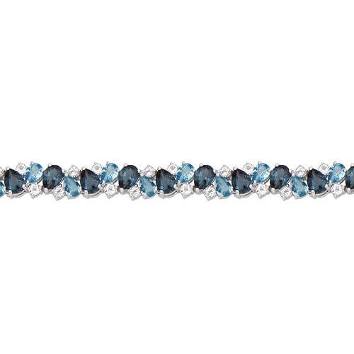 Amazon Essentials Sterling Silver Created Gemstones Bracelet, 7.25" (previously Amazon Collection)2