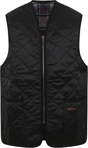 Barbour Forro acolchado de algodón y cremallera, ajuste regular, color negro, 42, Negro , 52
