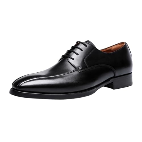 Men's Dress Shoes Genuine Leather Cap Toe Design Working Anti-Slip Slip Resistant Rubber Sole Shoe Classic Lace Up Tuxedo