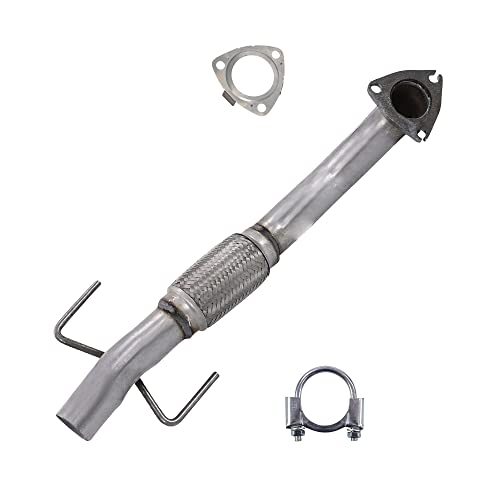 BESTPRICE 1x Tubo de escape, tubo delantero, 1 junta, 1 abrazadera Compatible con OPEL VECTRA C (Z02), VECTRA C CC (Z02)