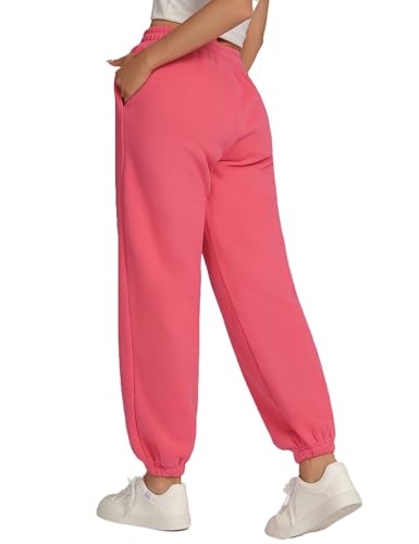 Women's Sweatpants Fleece Lined Baggy Joggers Sweat Pants High Waisted Lounge Cinch Bottoms with Pocket, S-XL3