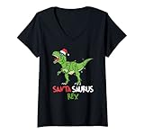 Photo Gallery donna babbo saurus rex dinosauro natale ragazzi natale t-rex holiday maglietta con collo a v Photo Gallery donna babbo saurus rex dinosauro natale ragazzi natale t-rex holiday maglietta con collo a v