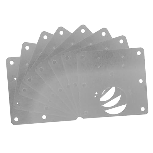 MAGICLULU 8stücke Scharnierreparaturplatte Für Schränke Türscharnierloch-abdeckplatte Reparaturplatte Aus Stahl Für Schranktüren Ausbesserungsplatten Für Scharnierseitenplatten-reparaturstüc