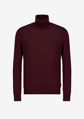 Armani Exchange Men's Merino Wool Long Sleeve Turtleneck Sweater, Wine Tasting3