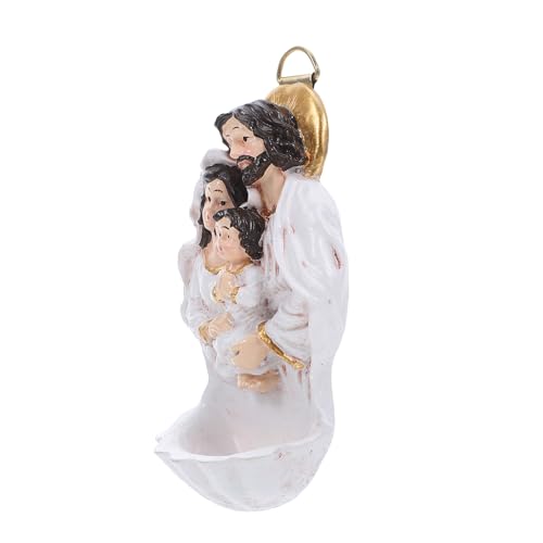 ORFOFE Religiöser Weihnachtskrippenanhänger Jesusfigur aus Kunstharz 7X35X13cm für Tisch und...