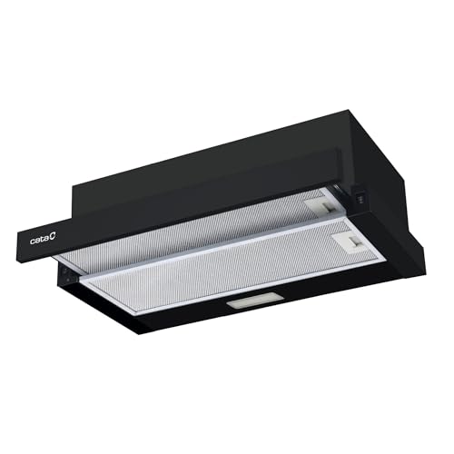 Hotte aspirante CATA 59,5 cm avec finition noire mate et éclairage LED durable