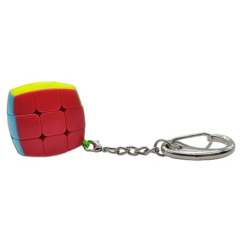Image of Hawkister QiYi Mini 3x3 Keychain Cube Bun Shape Stickerless 3CM Keyring Magic Cube Puzzle