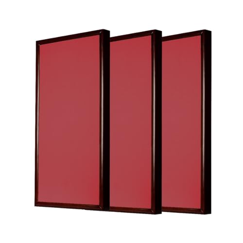 Image of Timber Acoustics Soundproofing Wooden Frame Acoustic Panels, Rockwool Safe 'n' Silent Pro. (WALNUT) [SET OF 3] (Red, 2'X4'X3 inch)