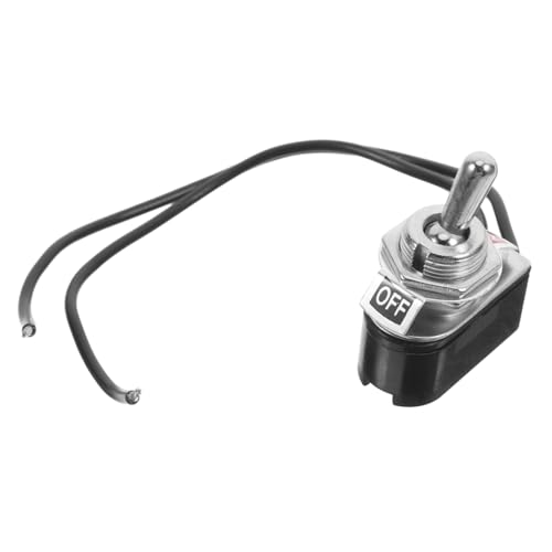 Lurrose Interruptor de Palanca para Vehículo Compacto 2 Posiciones Precableado con Cable de 13 Cm Uso Automotriz y Marino Control On-off Suministros Eléctricos para Coche y Barco