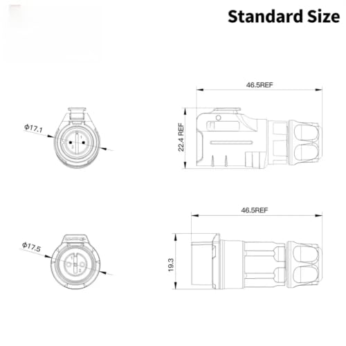 Conector M12 macho mini de 4 pines para automatización segura 6