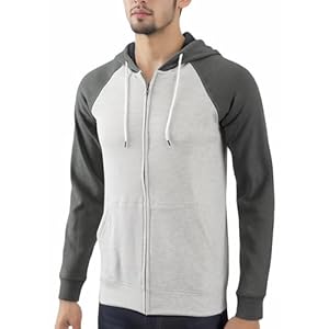 Men’s Athletic Fit Full Zip Soft Fleece Hooded Sweatshirt Active Running Hiking Hoodie