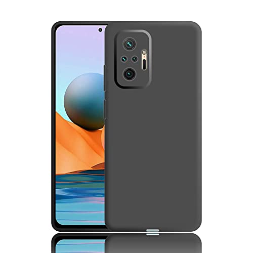 Image of Case Creation for Redmi Note 10 Pro Max 2021 Back case, Xiaomi Redmi Note 10 Pro Max Slim Flexible Smart Look case with 360 Camera All Angle Protection (Pure Black)