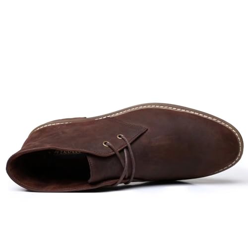 Image of Arkbird Chukka Boots for men, Grainy Leather Lace-up Ankle Boot Fashion and Comfort Casual Oxfords