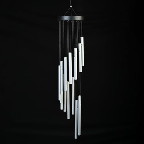 Image of ZAICUS Wind Chime, Windchime for Home, Balcony, Garden, Patio - Home Decor Items (Silver) SHome Outdoor & Indoor Use - Metal Hanging Bell Windchime