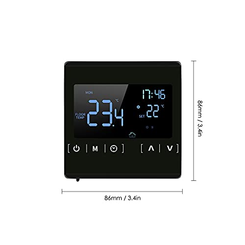 Thermostat à écran tactile programmable pour chauffage au sol électrique