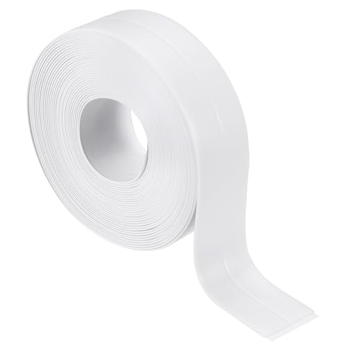 Image of PATIKIL Caulk Tape 0.9 inch x 16 Ft, Self Adhesive Sealing Tape Waterproof Toilet Tub Caulk Sealant Strip Sealing Trim for Kitchen Bathroom Toilet Bathtub Sink Countertop, White