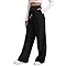 Jogging Femme Womens Clothing Pantalon Hiver Chic Et Elegant Décontracté Pantalons De Survêtement Taille Elastique Yoga Training avec Poches Sport Large Vêtements d'hiver #-Le Noir M