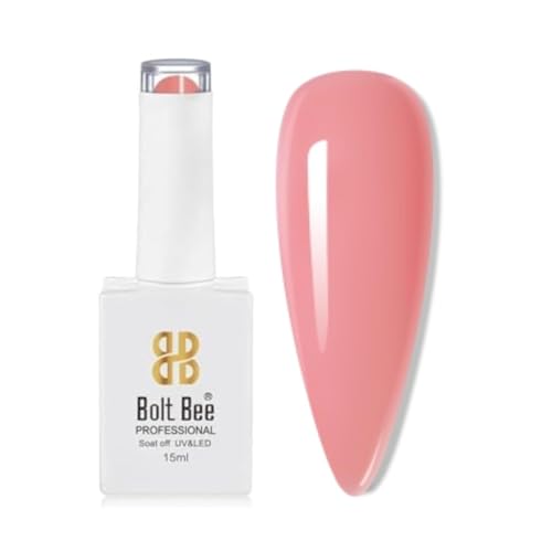 Image of Bolt Bee Pink Color Gel Nail Polish Soak Off UV Gel DIY at Home Manicure Salon Nail Art (115, 15ml)