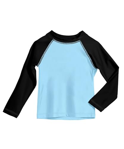 Image of City Threads Rash Guard for Boys SPF 50+ Made in USA, Long Sleeve Swim Shirt with Sun Protection, Toddler, and Youth Sizes
