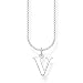 Produktbild Thomas Sabo Damen Halskette Buchstabe V silber 925 Sterlingsilber, 38-45 cm Länge