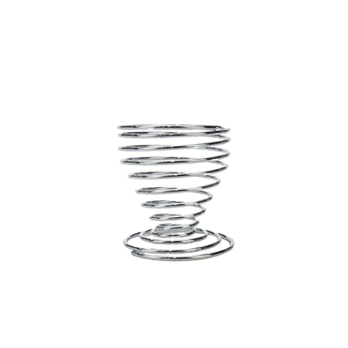 Faotup 4Pcs Silvet Stainless Steel Spring Egg Cup Holder,Spring Wire Egg Cup,Stainless Steel Egg Cups,Egg Holder Cup,Modern Egg Cup Holder,1.78 * 1.78 * 2.05Inch #TOP3