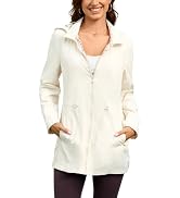 MODERN BUBBLE Women's Rain Jacket Long Lightweight Hooded Windbreaker Raincoat Outdoor Waterproof...