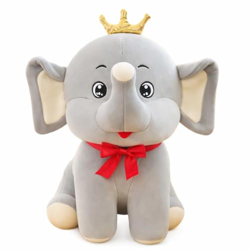Image of SCOOBA Adorable Crown Elephant Soft Toy 25cm (Elephant 25cm Grey Color)
