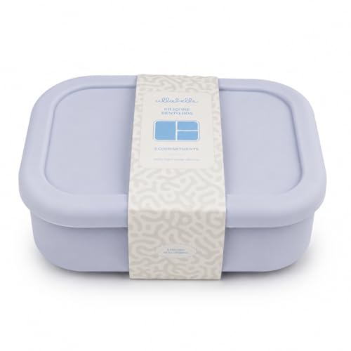 Image of Ullabelle Kids Bento Box - 3 Compartments, Leakproof Lunch Box, BPA-Free Snack Container, Divided Lunch Box for Toddlers & Kids, Dishwasher Safe, Easy to Clean (Periwinkle)