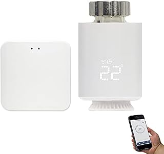 KETOTEK Smart TRV Radiator Valve WiFi Zigbee Starter Kit with Hub, WiFi Thermostatic Radiator Valve Programmable with Smart Life/Tuya App, Zigbee Thermostat Alexa/Google Assistant Compatible