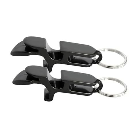 Metal Shotgun Keychain Can Opener Black - 2 Shotgun Tools - beer bong shotgunning tool - Great for parties, party favors, drinking games, gift Cover